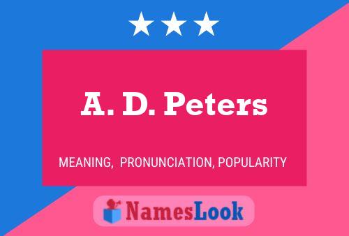 Постер имени A. D. Peters