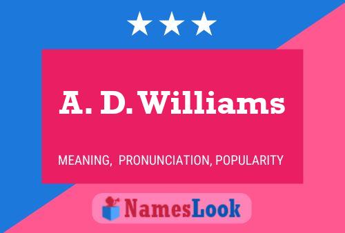 Постер имени A. D. Williams