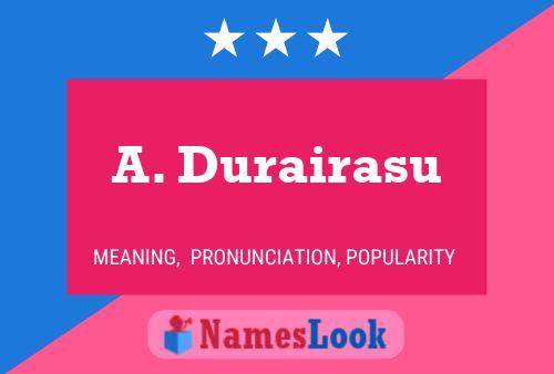 Постер имени A. Durairasu