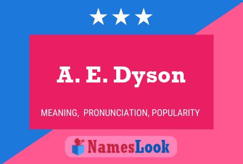 Постер имени A. E. Dyson