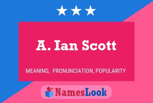 Постер имени A. Ian Scott