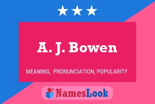 Постер имени A. J. Bowen