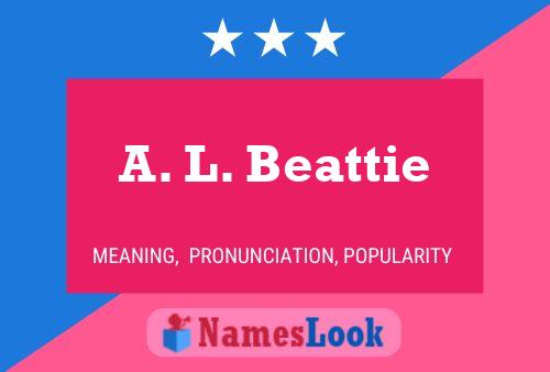 Постер имени A. L. Beattie