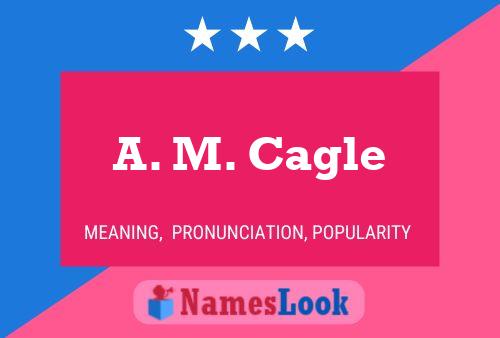 Постер имени A. M. Cagle