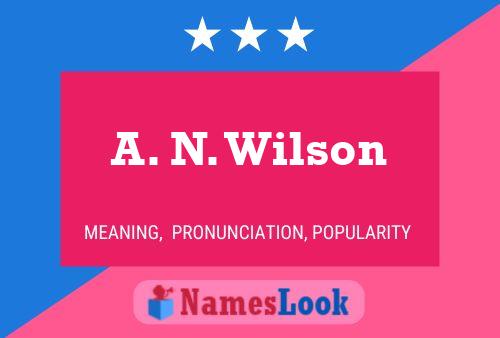 Постер имени A. N. Wilson