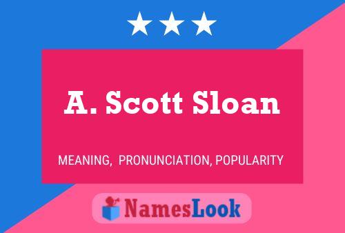 Постер имени A. Scott Sloan