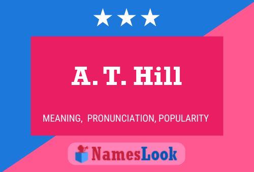 Постер имени A. T. Hill