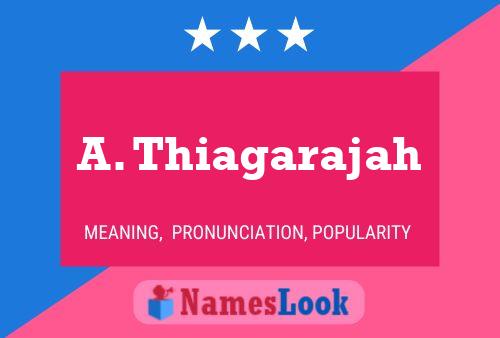 Постер имени A. Thiagarajah