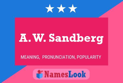 Постер имени A. W. Sandberg