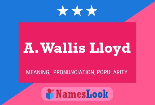 Постер имени A. Wallis Lloyd