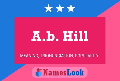 Постер имени A.b. Hill