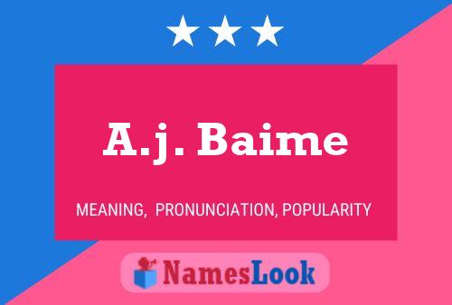 Постер имени A.j. Baime