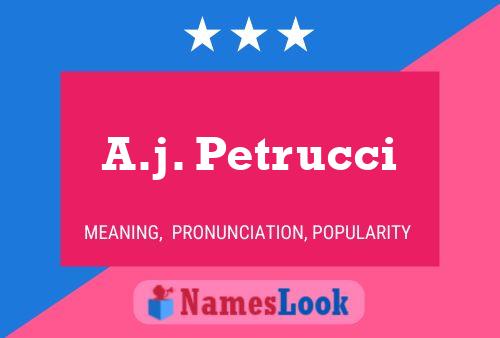 Постер имени A.j. Petrucci