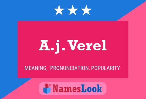 Постер имени A.j. Verel