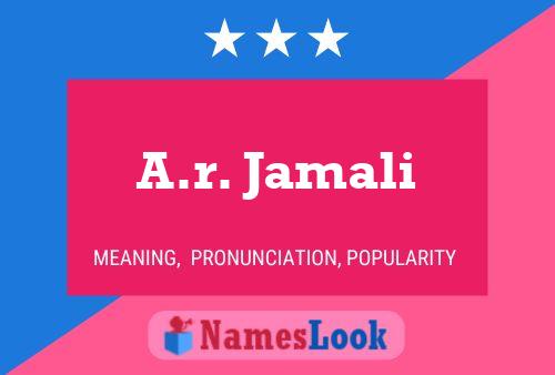 Постер имени A.r. Jamali