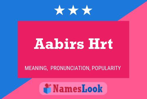 Постер имени Aabirs Hrt