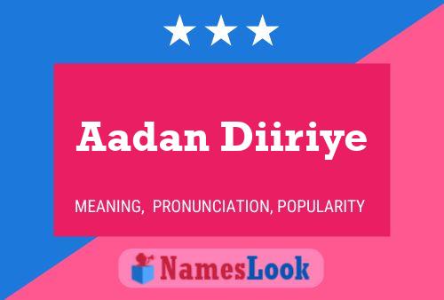 Постер имени Aadan Diiriye