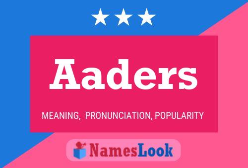 Постер имени Aaders