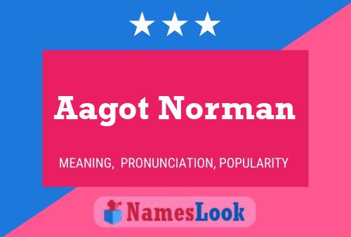 Постер имени Aagot Norman