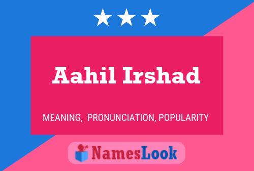 Постер имени Aahil Irshad