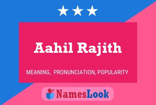 Постер имени Aahil Rajith