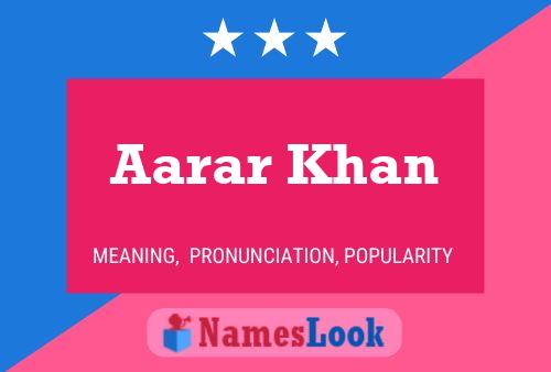 Постер имени Aarar Khan