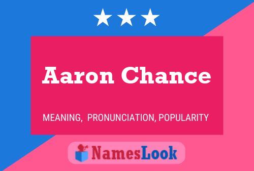 Постер имени Aaron Chance