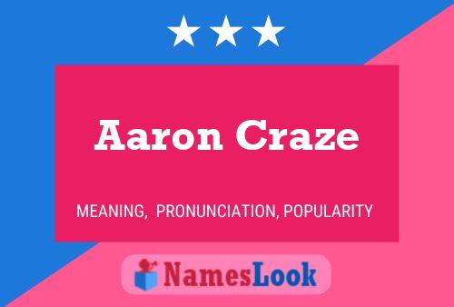 Постер имени Aaron Craze