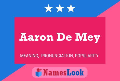 Постер имени Aaron De Mey