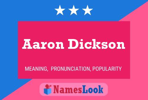 Постер имени Aaron Dickson