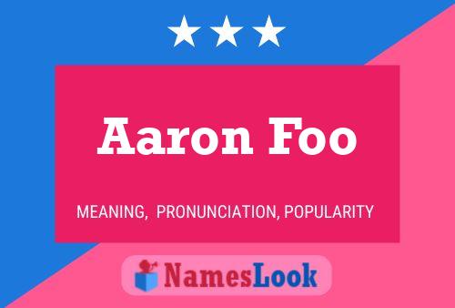 Постер имени Aaron Foo