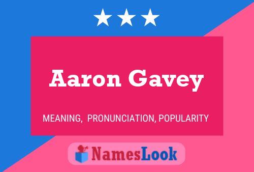 Постер имени Aaron Gavey