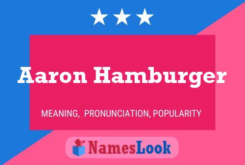 Постер имени Aaron Hamburger