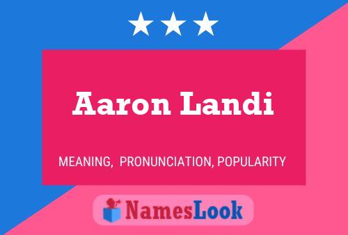 Постер имени Aaron Landi