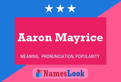 Постер имени Aaron Mayrice