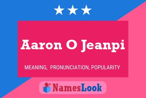 Постер имени Aaron O Jeanpi