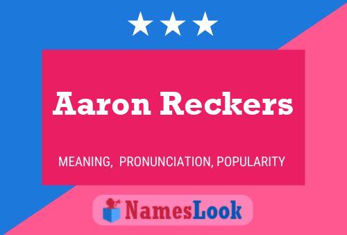 Постер имени Aaron Reckers