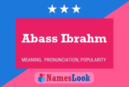 Постер имени Abass Ibrahm