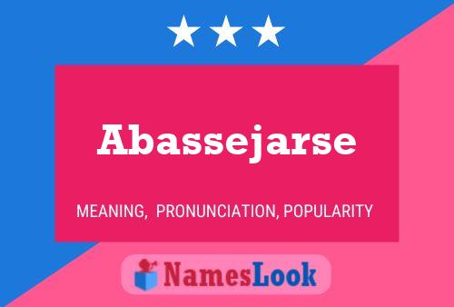 Постер имени Abassejarse