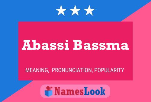 Постер имени Abassi Bassma