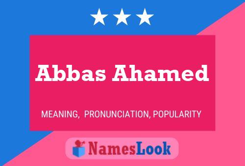 Постер имени Abbas Ahamed