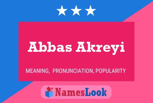 Постер имени Abbas Akreyi