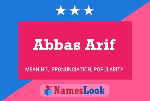 Постер имени Abbas Arif