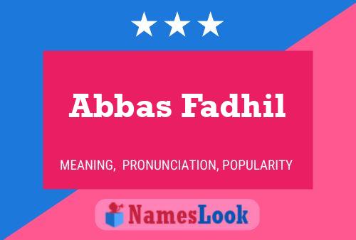 Постер имени Abbas Fadhil