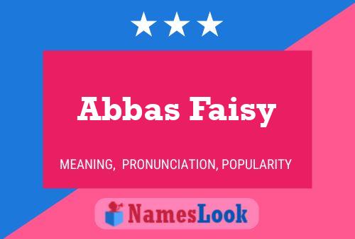 Постер имени Abbas Faisy