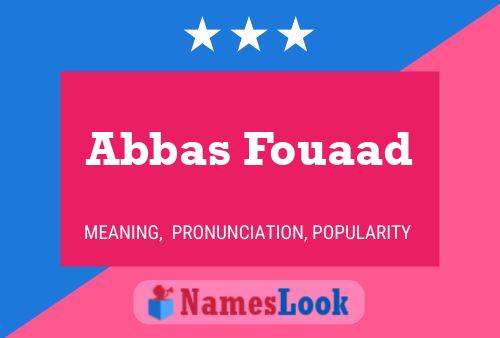 Постер имени Abbas Fouaad