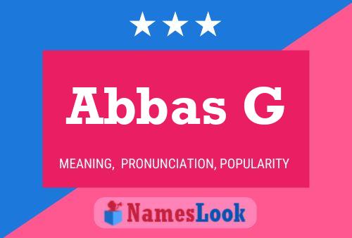 Постер имени Abbas G