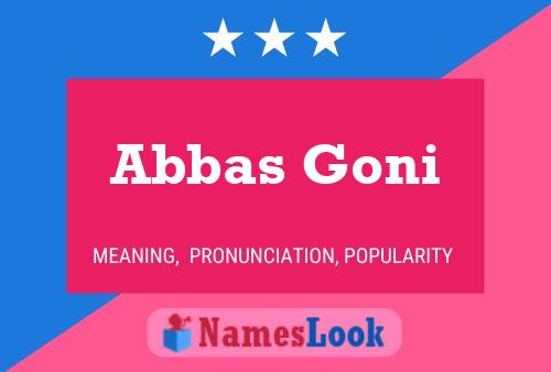 Постер имени Abbas Goni