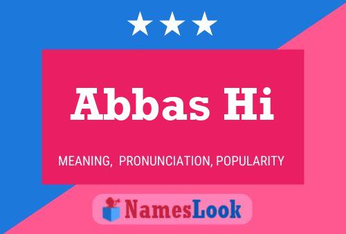 Постер имени Abbas Hi