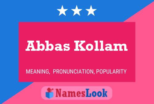 Постер имени Abbas Kollam